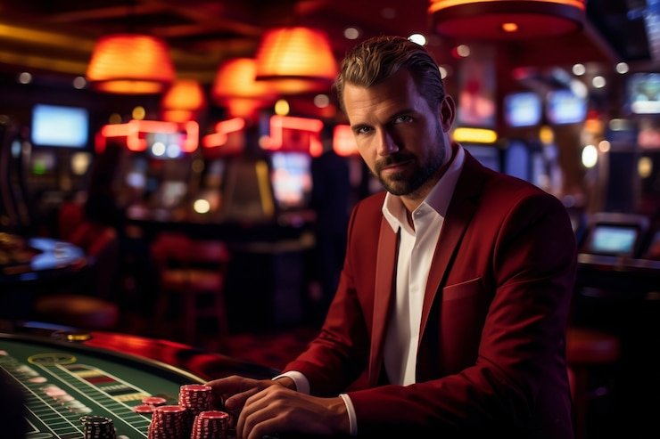Ilustrasi mekanisme gulungan slot online dengan simbol-simbol berwarna cerah di layar perangkat digital